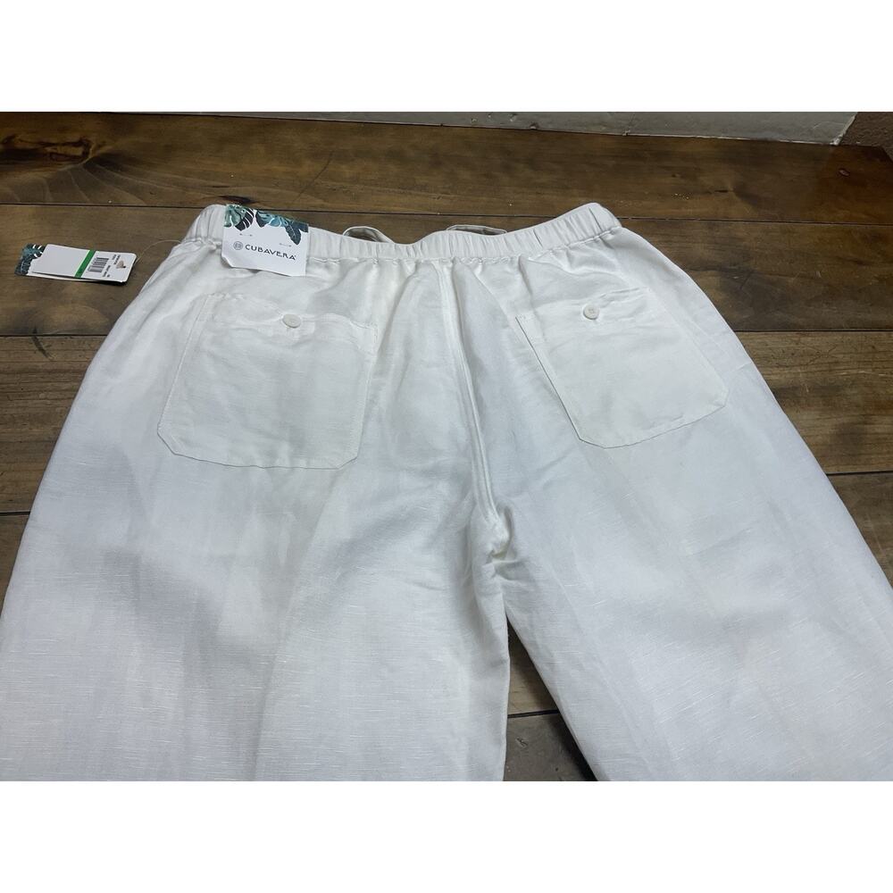 Cubavera Men's Linen-Blend Core Drawstring Pants Brilliant White Size Large NWT - Picture 9 of 13